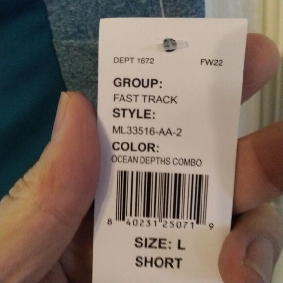 New PBX PRO Shorts Women's L Lg Large Hybrid Nylon Performance Green/Gray - Picture 4 of 9